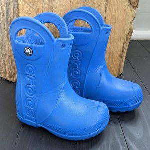 Toddler Crocs Rain Boots in Sea Blue size 7